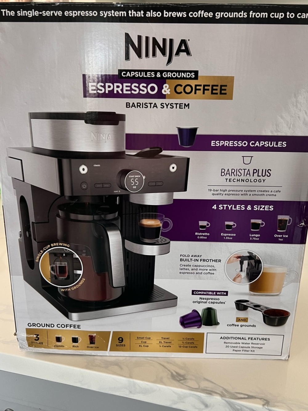 Ninja Espresso Capsule Machine - Black & Silver